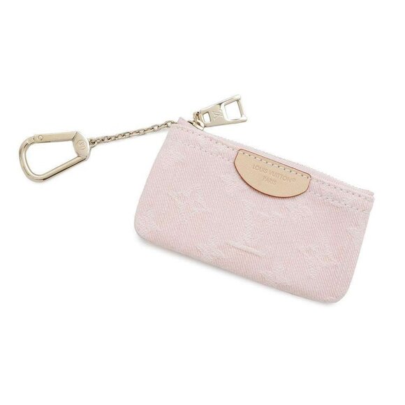 LOUIS VUITTON Pochette Cles Monogram Denim Washed Pink - Picture 1 of 4